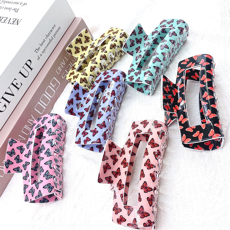 Wholesale Valentine's Day Retro Square Butterfly Hair Clip